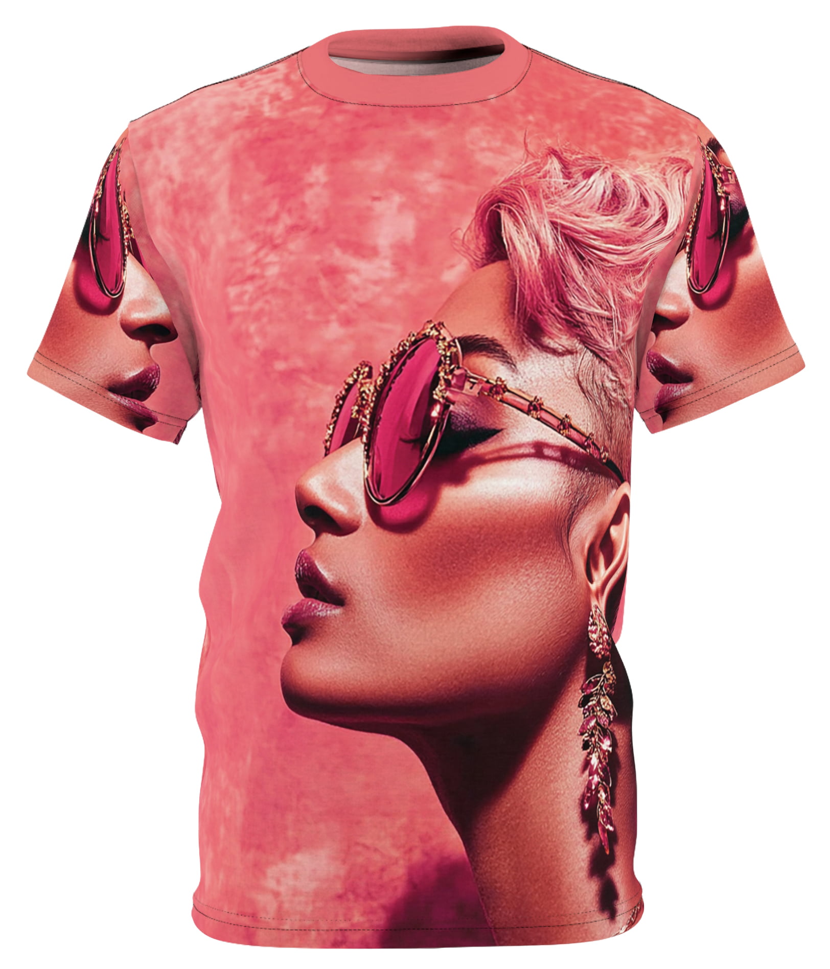 Nziza Girl Pink Bronze AOP Graphic Tee
