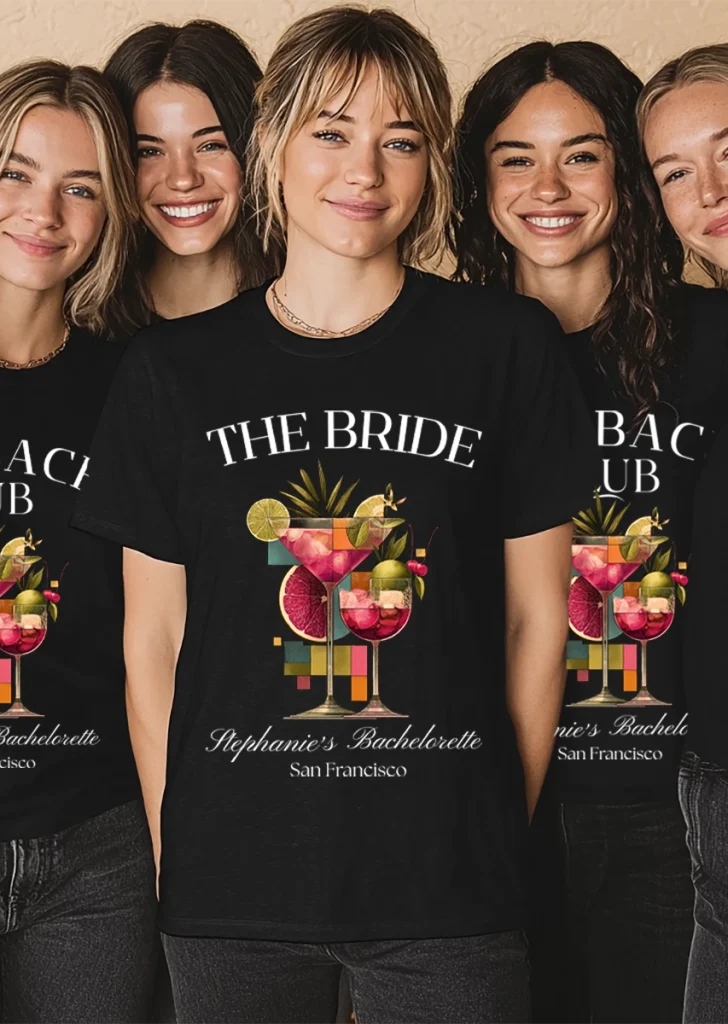 clean girl bachelorette party customized bachelorette shirts