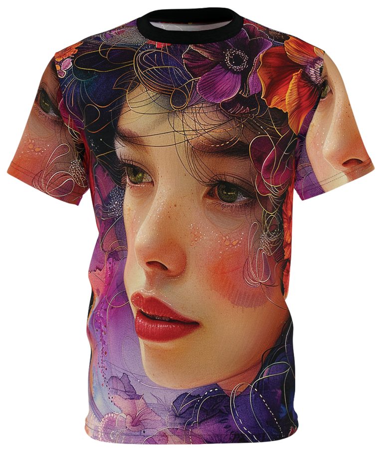 Nziza Girl Très Belle Fille AOP Graphic Tees