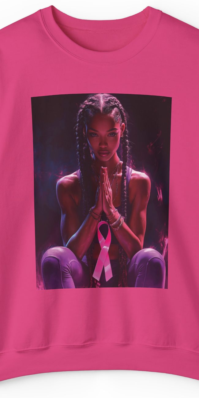 Nziza Girl Pink Breast Cancer Awareness Sweatshirt