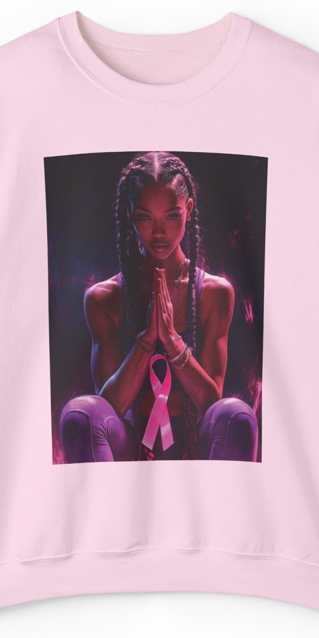 Nziza Girl Heliconia Pink Breast Cancer Awareness Sweatshirt