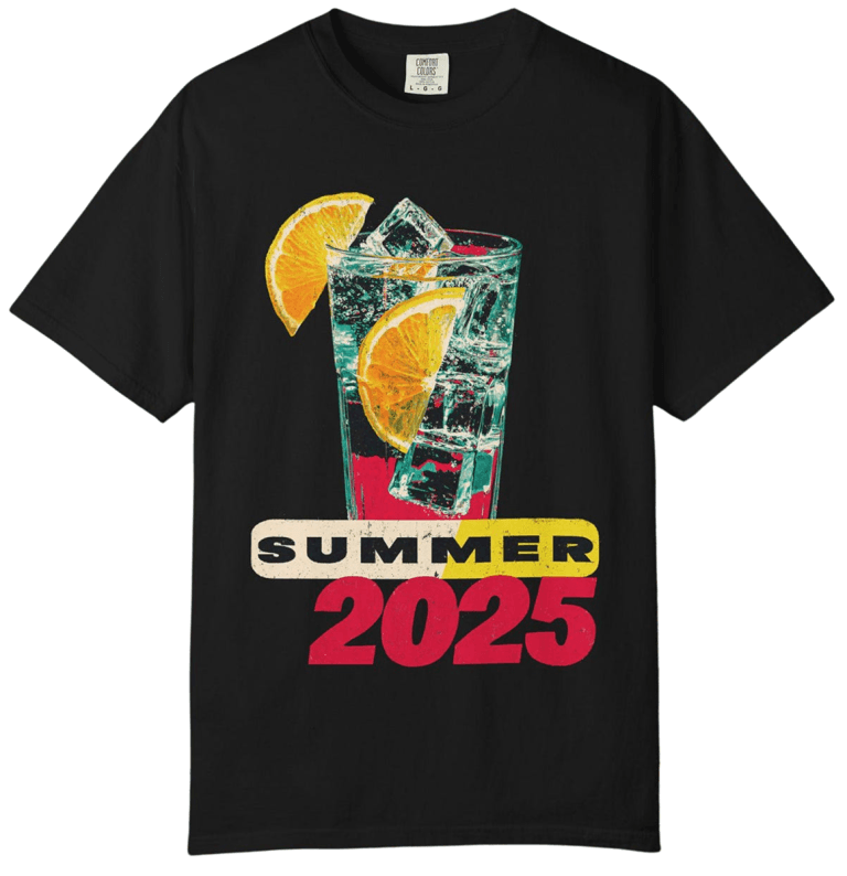 Summer 2025 Lemon Splash Retro Pop Art Vintage Style T-Shirt