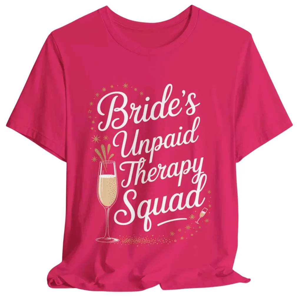 Bachelorette Party Shirt, Brides Unpaid Therapy Squad