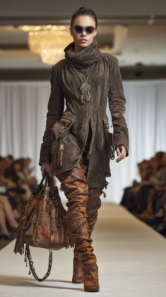 ANJENEL22 Suede and Leather Outfit