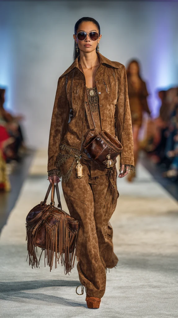 ANJENEL22 BROWN SUEDE OUTFIT