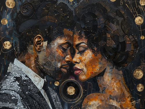 Portrait Painting of a Black Man and Woman