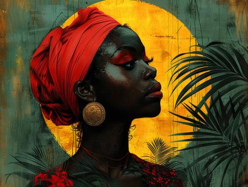 Portrait Painting of a Black Woman